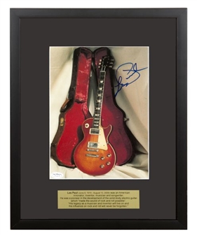 Les Paul Signed and Framed Photo
